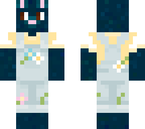 cat in overalls w flowers