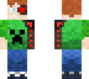 cyborg with creeper shirt