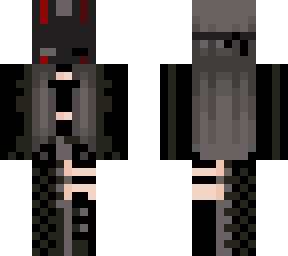 female version of red and black rabbit male skin