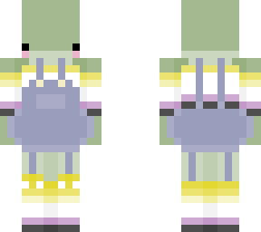 frog in nonbinary pride dress <3