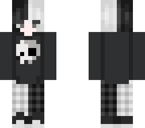 goth person plaid pants