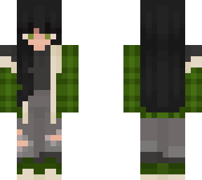 green plaid girl