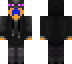 me wearing enderman hoodie