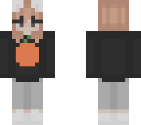 nihachu skin with brown hair and pumpkin shirt:]