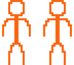 orange stickfigure