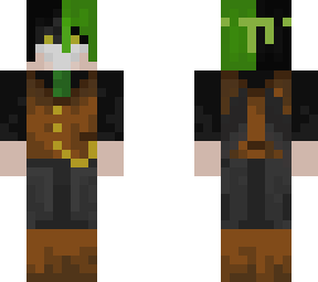 plague mask vest split dye hair?