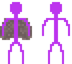 purple stickfigure {with elytra}