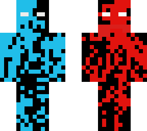 red and blue monster