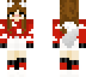 snow fox but with red cloud sweater, sweater not mine