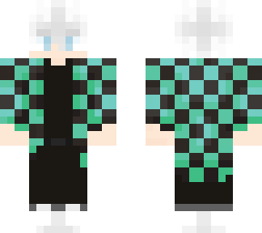 white hair tanjaro jacket guy