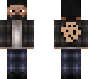 biker with cookie on his back