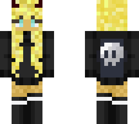 blonde girl skull