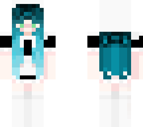 blue haired maid skin