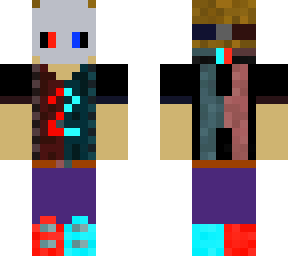 blue red two mask