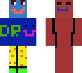 blue smile with beach pants