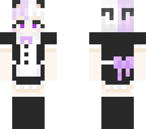 cat maid purple