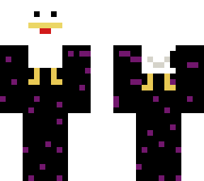 chicken on  wierd looking enderman