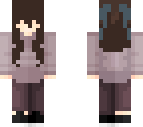 ddlc! female mc!! - casual clothes - long hair