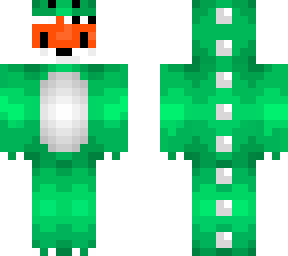fox with dinosuit