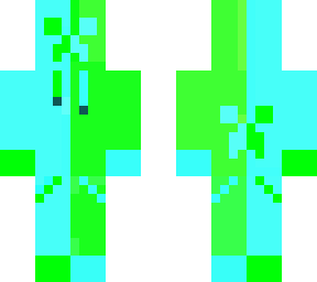 green and cyan crepper