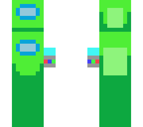lime color among us with lime minicrewmate and a ufo pet.