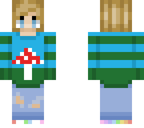 mushroom jumper minecraft skin (with outer layer)