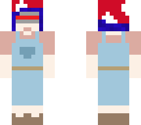 overalls and mushrooms