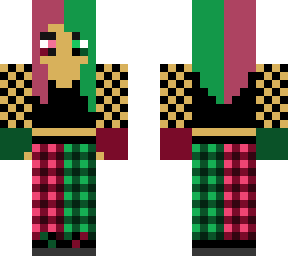 pink and green