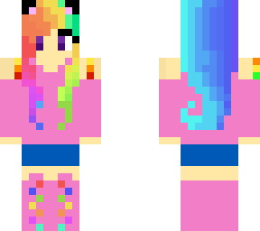 pink rainbow girl