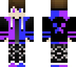 purple and blue gamer boy