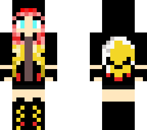 red & gold gothic girl