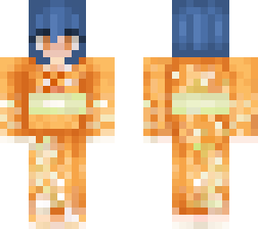 uverda con kimono naranja largo