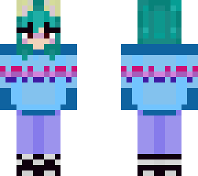 bi nihachu with blue hair <3