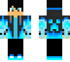 blue flaming gamer
