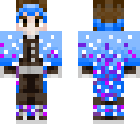 blue zenitsu with brown hair wanted to make a cool skin for me
