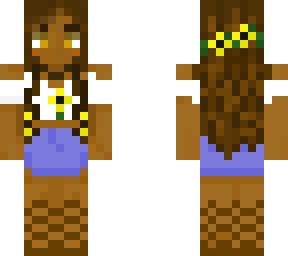 brown skin, flower crown - final ver