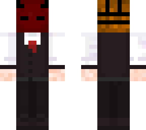 devil mask in a suit