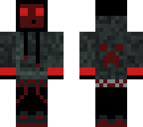evil slime man with glowing red effects at side of head