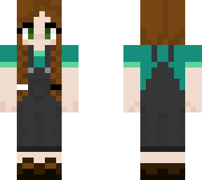 green shirt and overalls