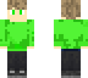 green shirt brown hair guy