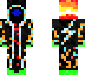 neon hooded character