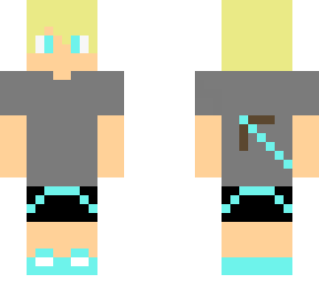 netherite worker with green gamer boy
