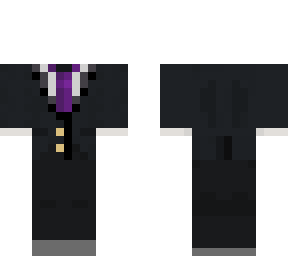 purple tie and suit