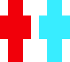 red blue