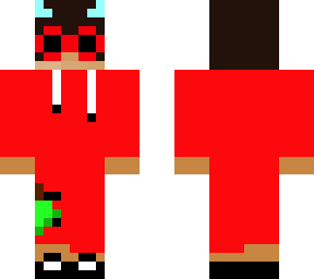 red guy with glasses