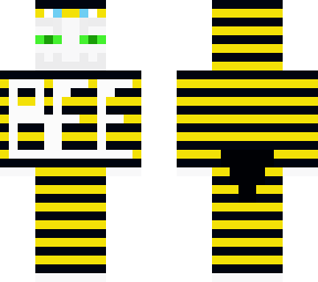 white enderman in bee pj’s