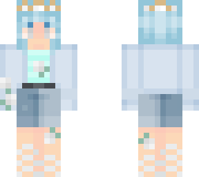 blue and gray flower + crown