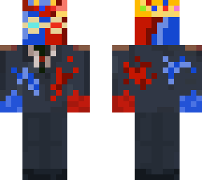 blue and red