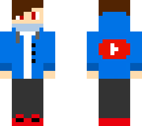 hoodie blue boy w/ youtube logo & mask