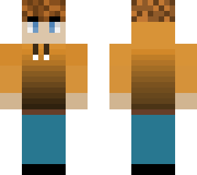 my first sweater skin with brown hair